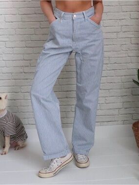 Levi's Hickory Stripe Pants | 29 Waist | Vintage Striped Workwear Railroad Denim